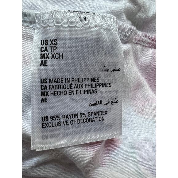 CHARTER CLUB WOMENS LACE-SLEEVE CHEMISE NIGHTGOWN BLOSSOMS FLORAL WHITE XS - Picture 8 of 10